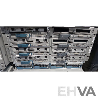 Cisco (UCS 5108) Server Chassis W/ 8x Cisco Intel Xeon Blade Servers