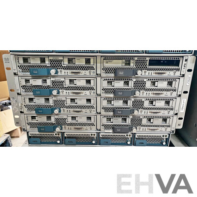Cisco (UCS 5108) Server Chassis W/ 8x Cisco Intel Xeon Blade Servers
