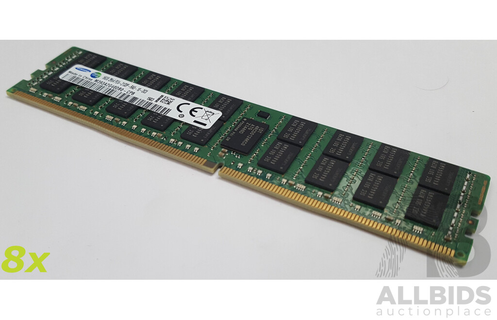 Samsung 16GB ECC DDR4 RDIMM RAM - Lot of Eight