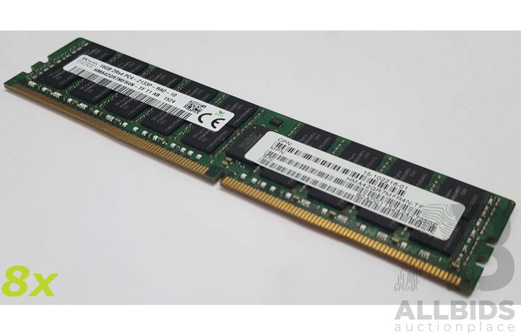 SK Hynix 16GB ECC DDR4 RDIMM RAM - Lof of Eight