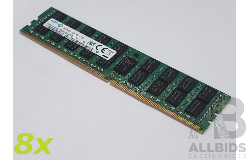 Samsung 16GB ECC DDR4 RDIMM RAM - Lot of Eight