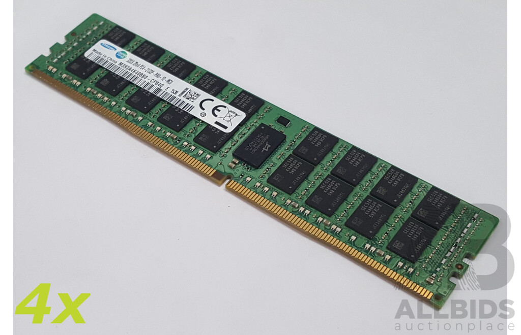 Samsung 32GB ECC DDR4 RDIMM RAM - Lot of Four