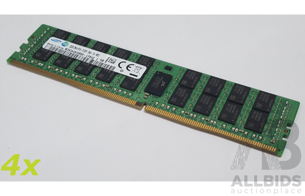 Samsung 32GB ECC DDR4 RDIMM RAM - Lot of Four