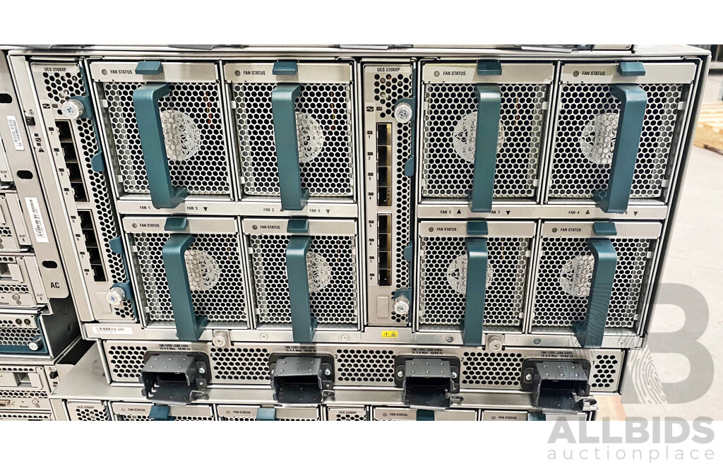 Cisco (UCS 5108) Server Chassis W/ 8x Cisco Intel Xeon Blade Servers