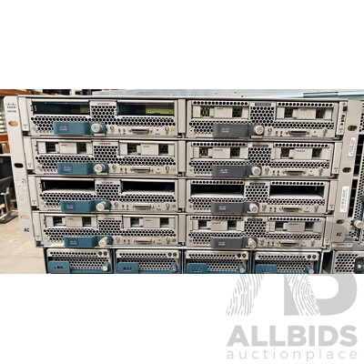 Cisco (UCS 5108) Server Chassis W/ 8x Cisco Intel Xeon Blade Servers