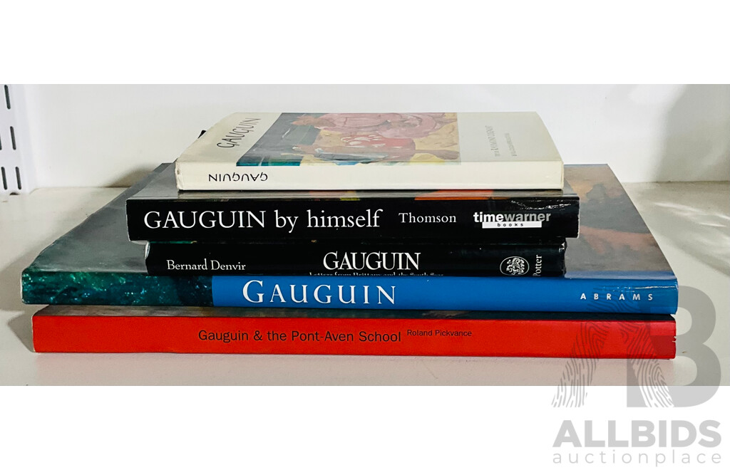 Collection Five Books Relating to Gauguin, Four Hardcovers & One Softcover