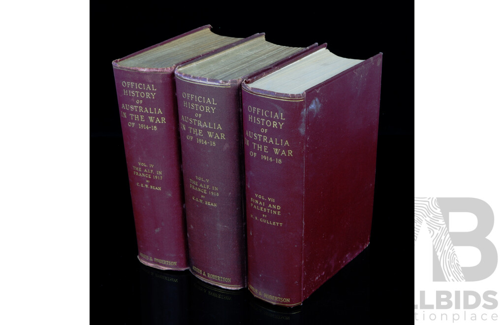 Official History of Australia in the War of 1914 to 1918, Charles E W Bean, Volumes 4.5 & 7, Angus & Robertson