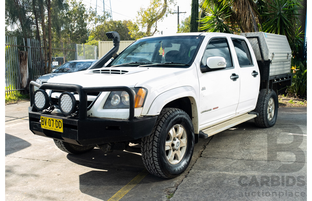 1/2010 Holden Colorado LX (4x4) RC MY10 Crew Cab P/Up White Turbo Diesel 3.0L