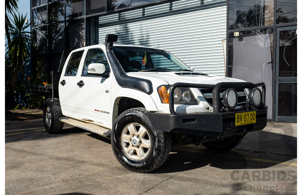 1/2010 Holden Colorado LX (4x4) RC MY10 Crew Cab P/Up White Turbo Diesel 3.0L