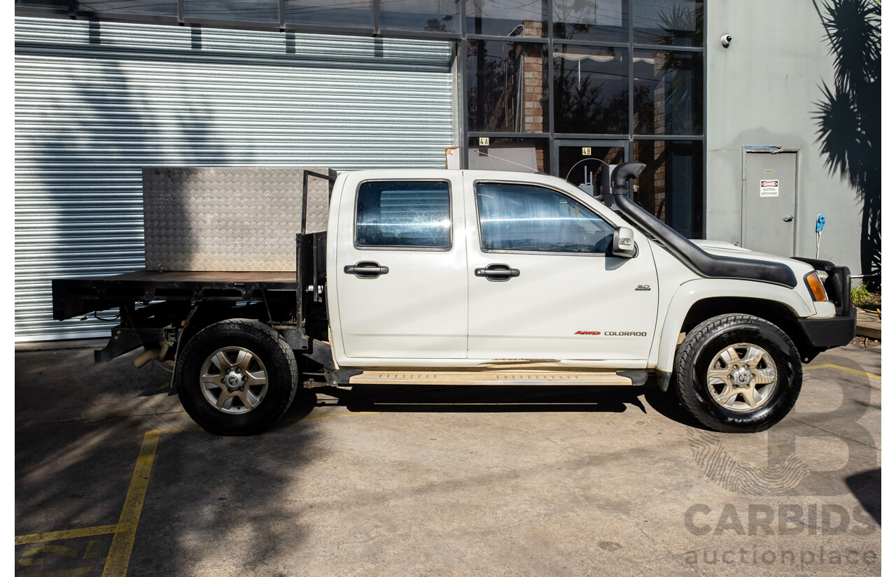 1/2010 Holden Colorado LX (4x4) RC MY10 Crew Cab P/Up White Turbo Diesel 3.0L