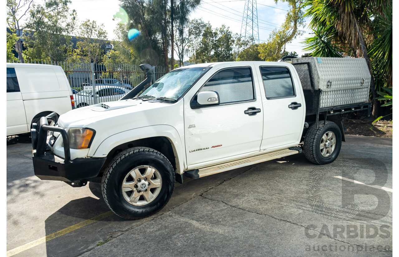 1/2010 Holden Colorado LX (4x4) RC MY10 Crew Cab P/Up White Turbo Diesel 3.0L