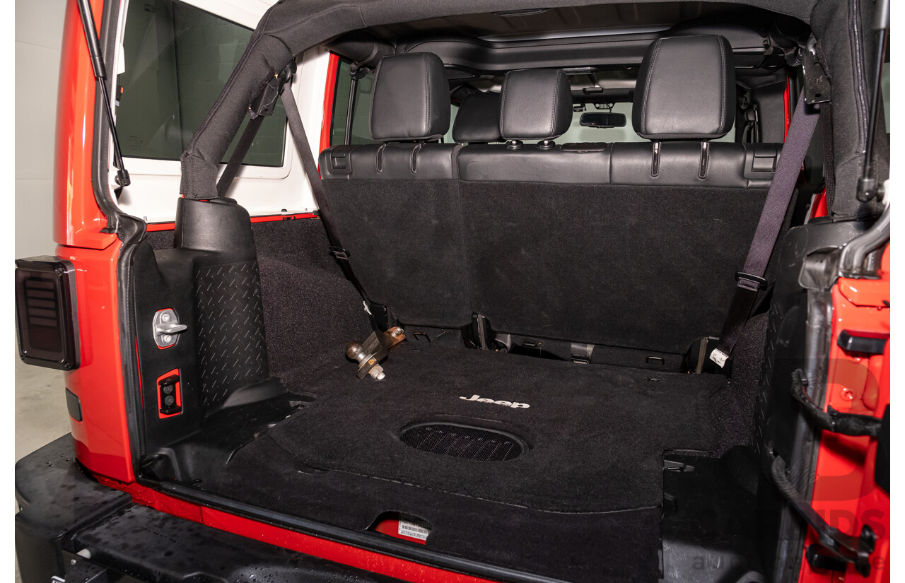 10/2017 Jeep Wrangler Unlimited Overland (4x4) JK MY17 4d Hardtop Firecracker Red V6 3.6L