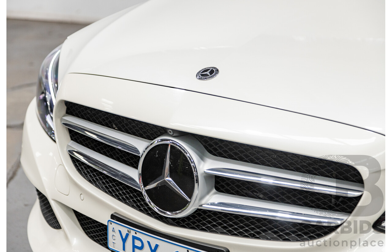 01/2018 Mercedes Benz C350e W205 MY18 4d Sedan Diamond White Metallic Turbo 2.0L / 60kw Hybrid