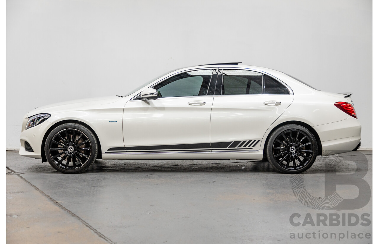 01/2018 Mercedes Benz C350e W205 MY18 4d Sedan Diamond White Metallic Turbo 2.0L / 60kw Hybrid