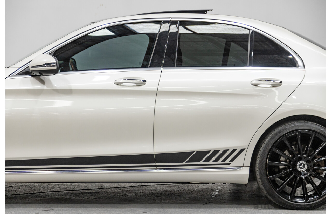 01/2018 Mercedes Benz C350e W205 MY18 4d Sedan Diamond White Metallic Turbo 2.0L / 60kw Hybrid