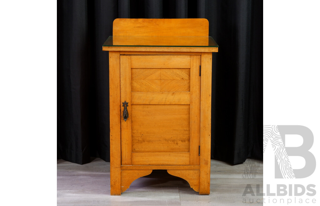 Edwardian Maple Pot Cupboard