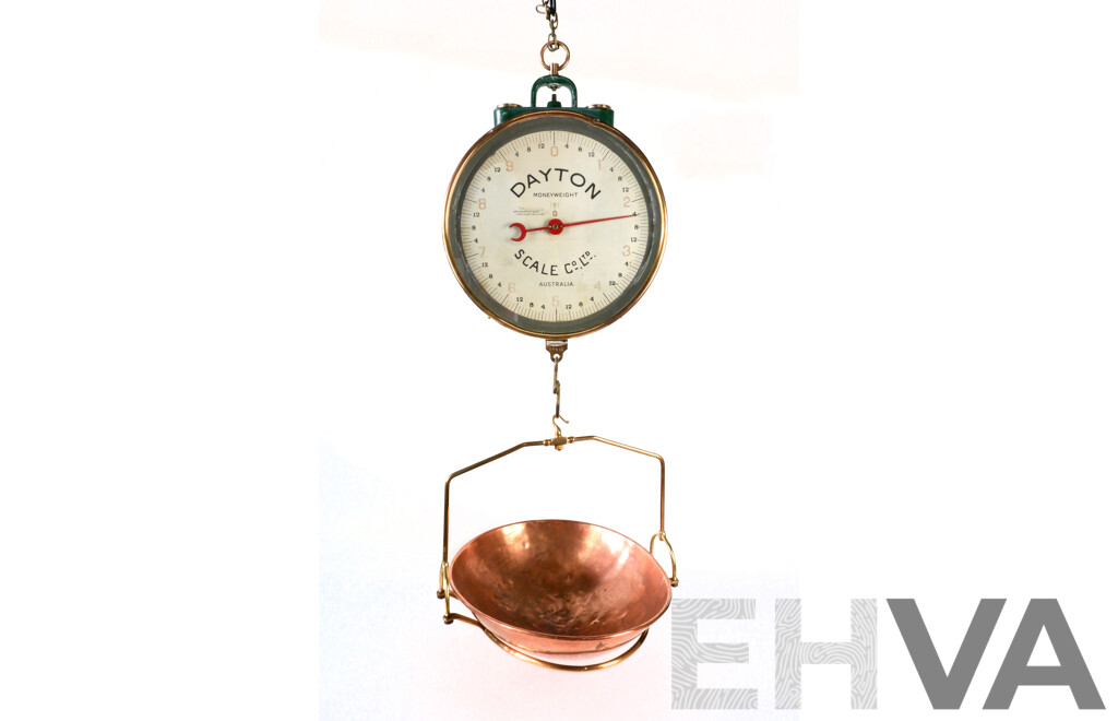 Antique Dayton Scale Co Ltd Australia Moneyweight Double Sided Hanging Scales