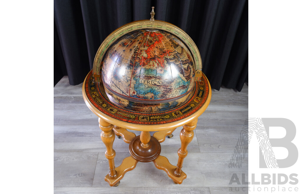 Reproduction Terrestrial Globe Form Drinks Cabinet