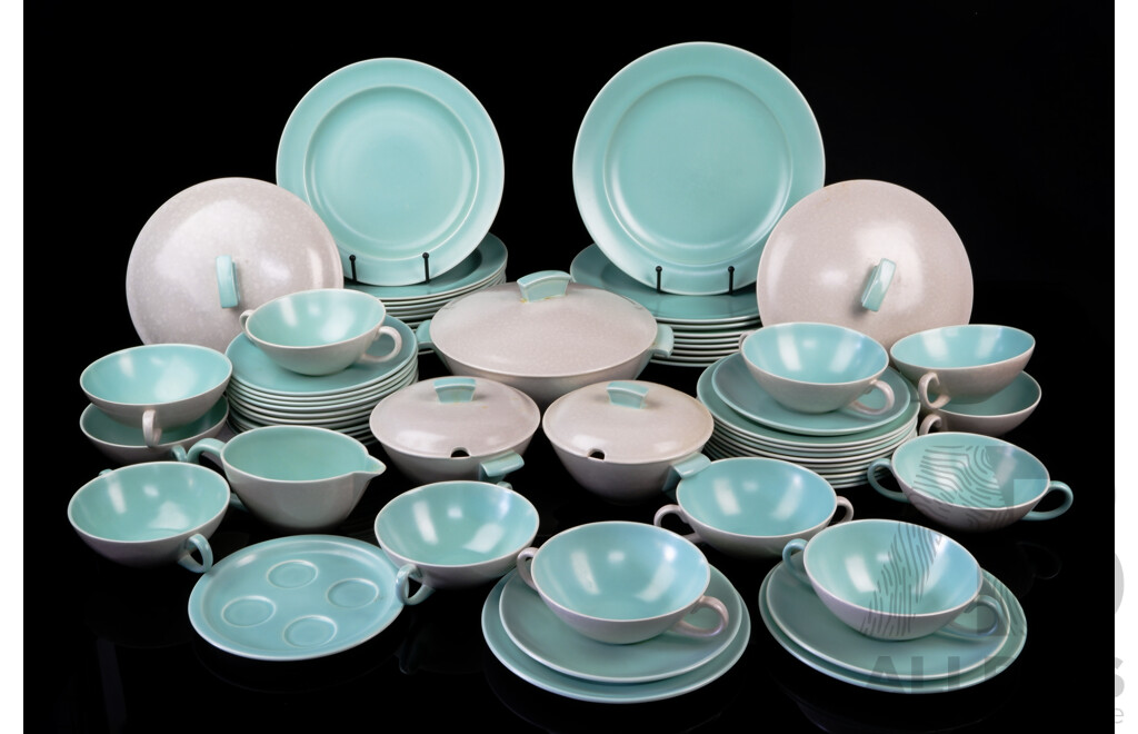 Great Mid Century Poole Pottery 62 Piece Dessert Set C57