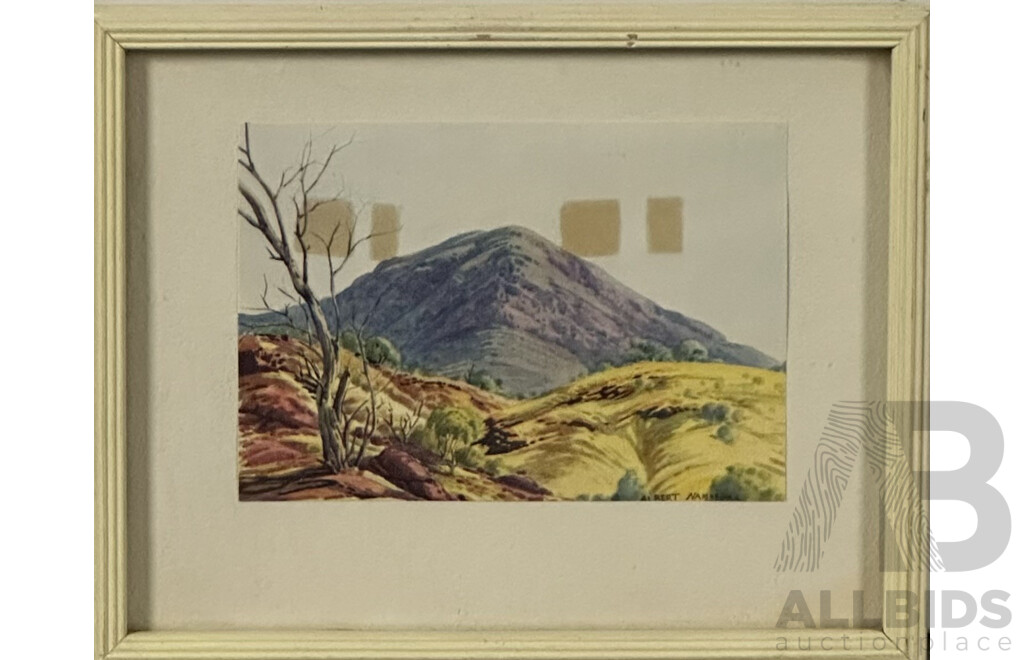 Collection of Four Vintage Prints Including Mt. Razorback, MacDonnell Ranges, N.T. and Greek Village, Framed (4)