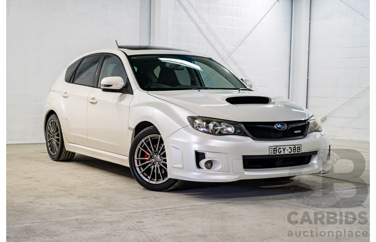 6/2013 Subaru WRX Premium (AWD) MY13 5d Hatchback Pearl White Metallic Turbo 2.5L