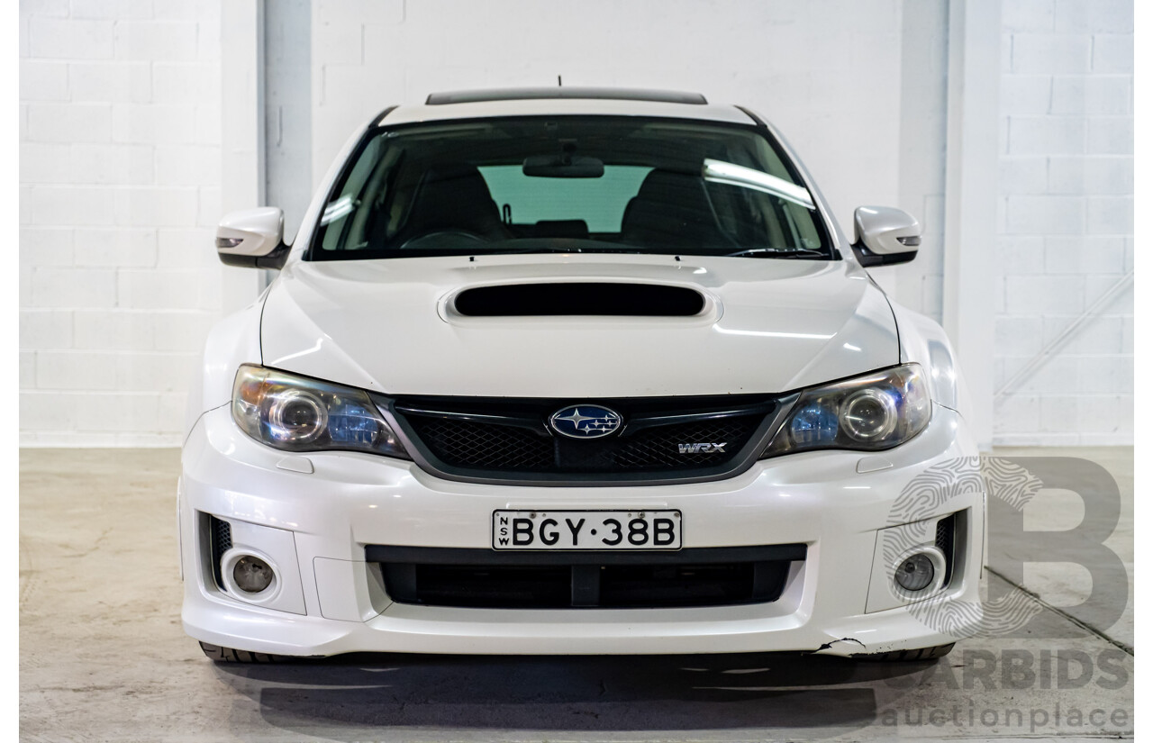 6/2013 Subaru WRX Premium (AWD) MY13 5d Hatchback Pearl White Metallic Turbo 2.5L