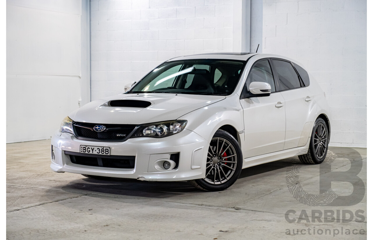 6/2013 Subaru WRX Premium (AWD) MY13 5d Hatchback Pearl White Metallic Turbo 2.5L