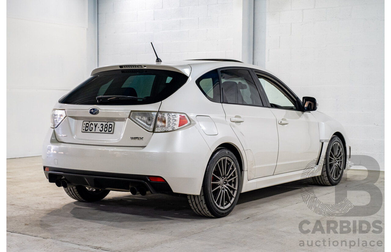 6/2013 Subaru WRX Premium (AWD) MY13 5d Hatchback Pearl White Metallic Turbo 2.5L