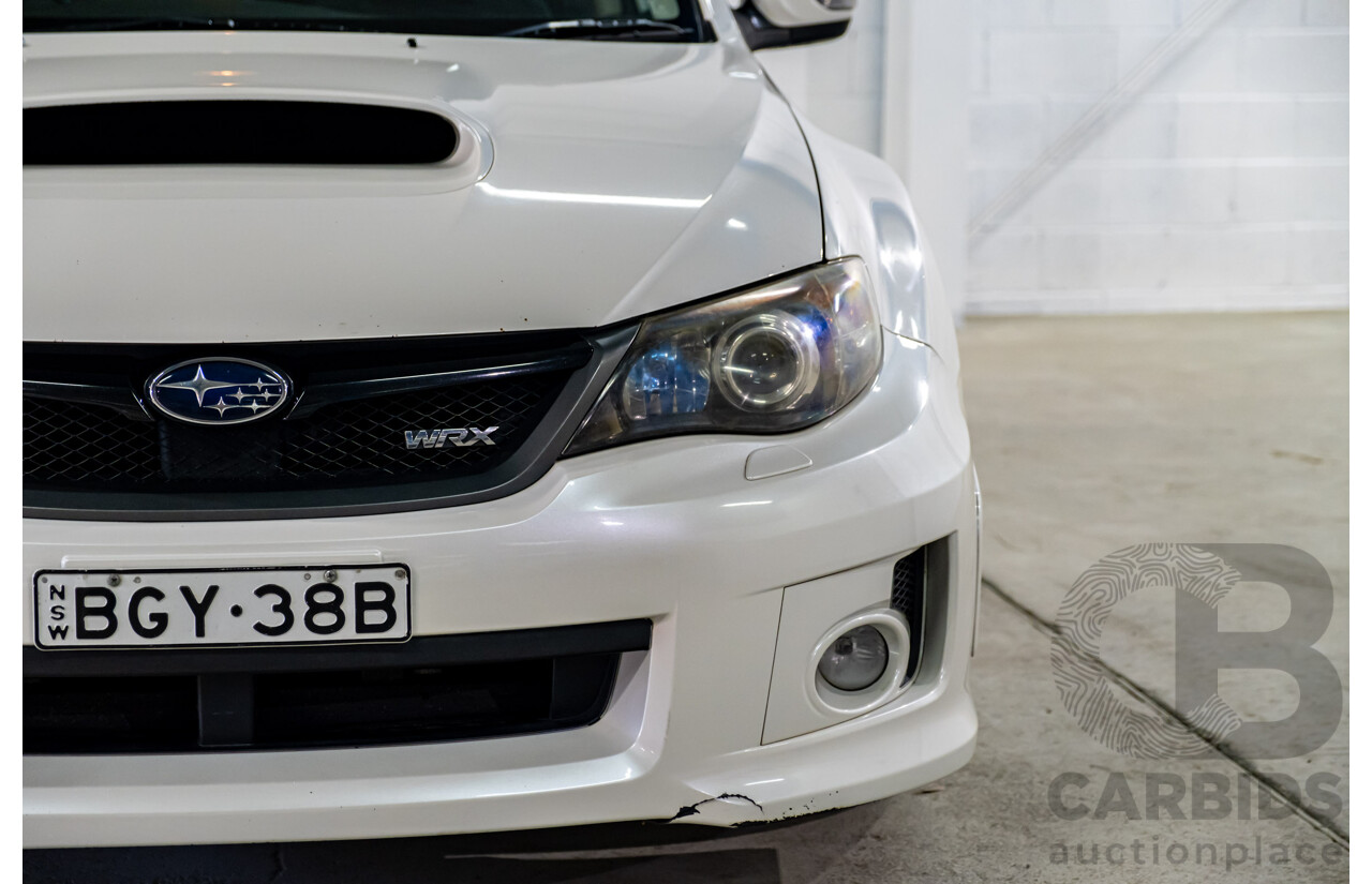 6/2013 Subaru WRX Premium (AWD) MY13 5d Hatchback Pearl White Metallic Turbo 2.5L