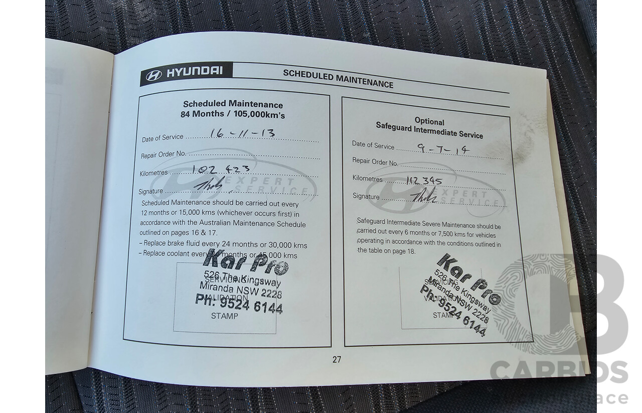 7/2009 Hyundai iLoad TQ 4d Van White Turbo Diesel 2.5L