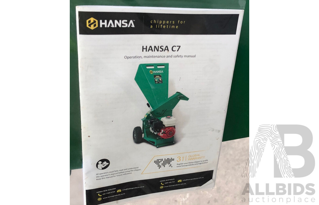 Hansa C7 Petrol Powered Wood Chipper