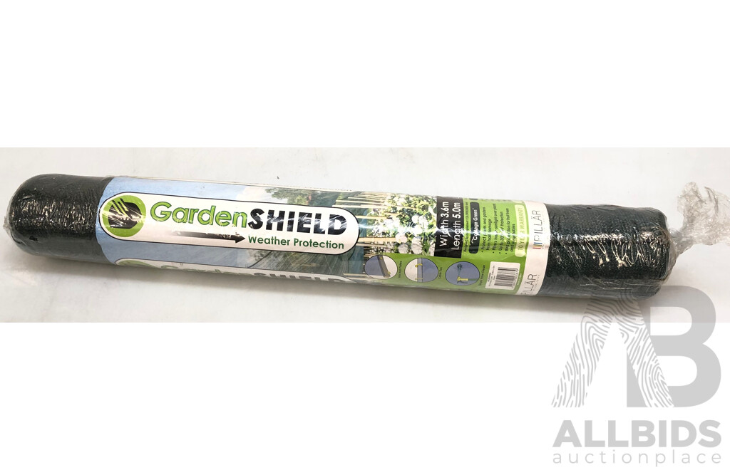 Roll of 3.6m Garden Shield Shade Cloth and Two Lengths of 10mm Nylon Rope