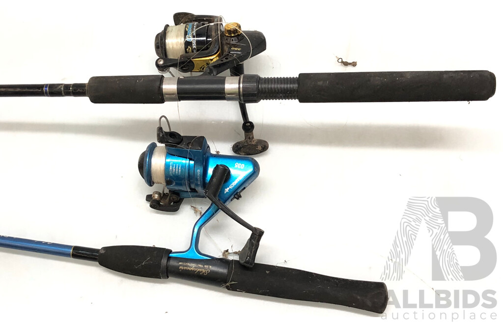 Selection of Fishing Rods, Reels, Tackle Boxes and Tackle