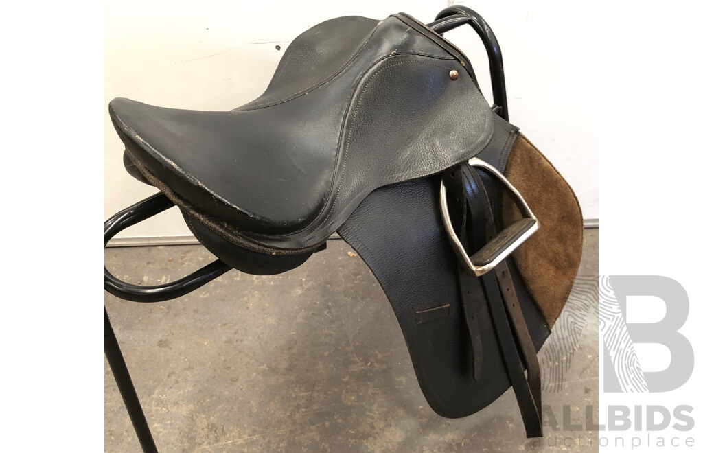 Children's Indian Leather All Purpose Saddle - Size Large