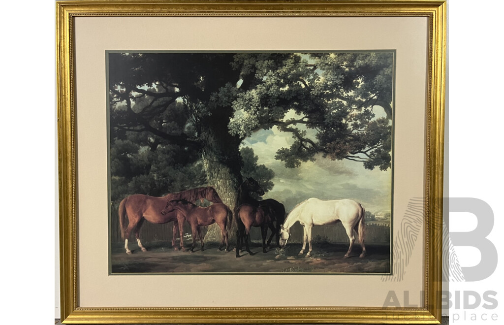 Framed George Stubbs 'Green Pastures' Print