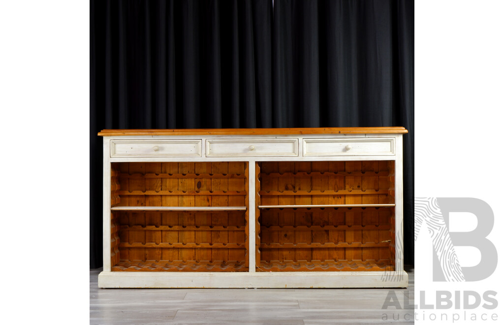 Painted French Style Open Faced Kitchen Buffet