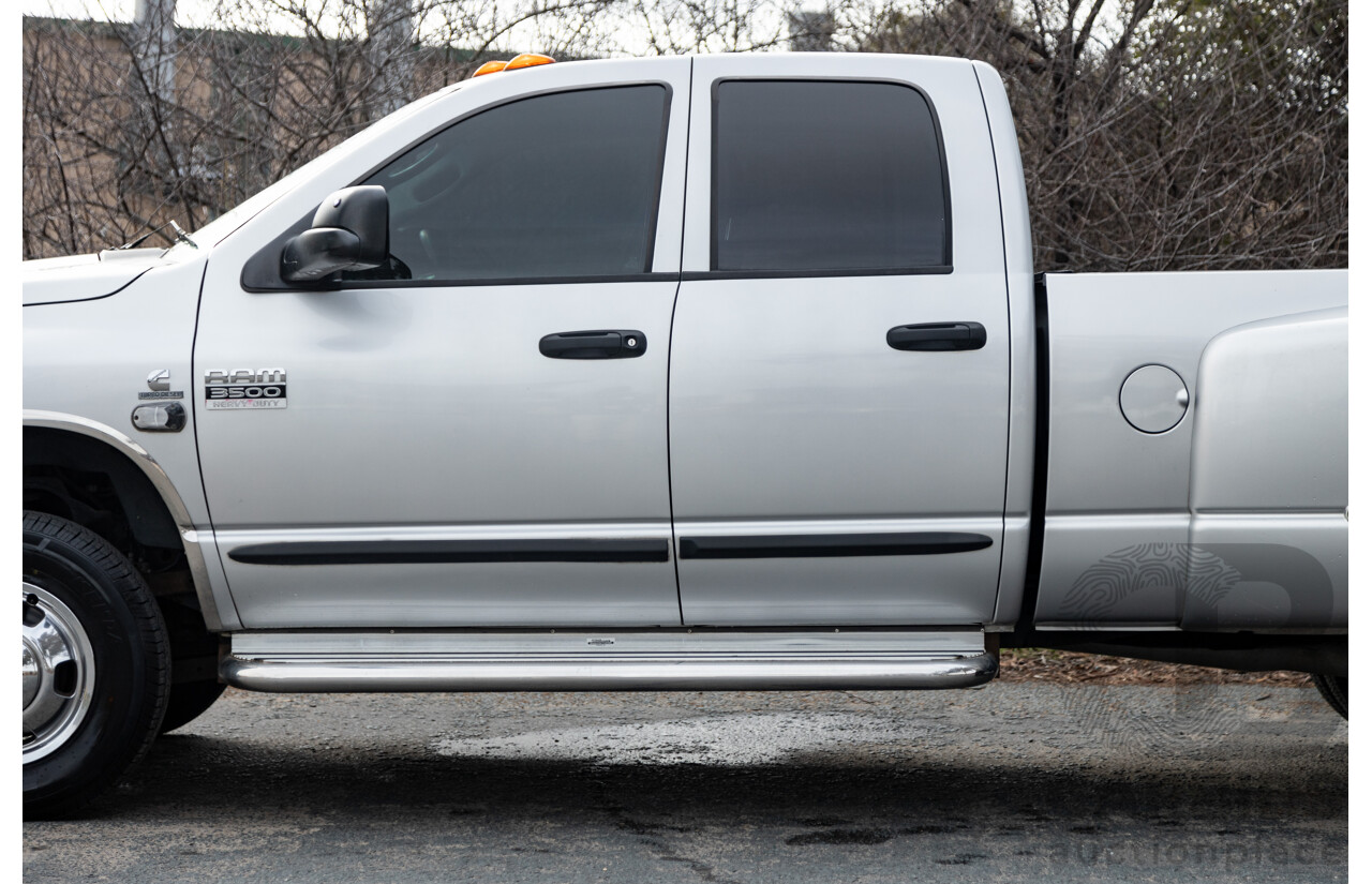 06/2007 Dodge Ram 3500 HD (4x4) Gen 2 Dually Lone Star Edition 4d Quad Cab Silver Turbo Diesel Cummins 6.7L - 06/2011 Import