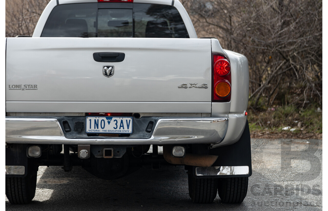 06/2007 Dodge Ram 3500 HD (4x4) Gen 2 Dually Lone Star Edition 4d Quad Cab Silver Turbo Diesel Cummins 6.7L - 06/2011 Import