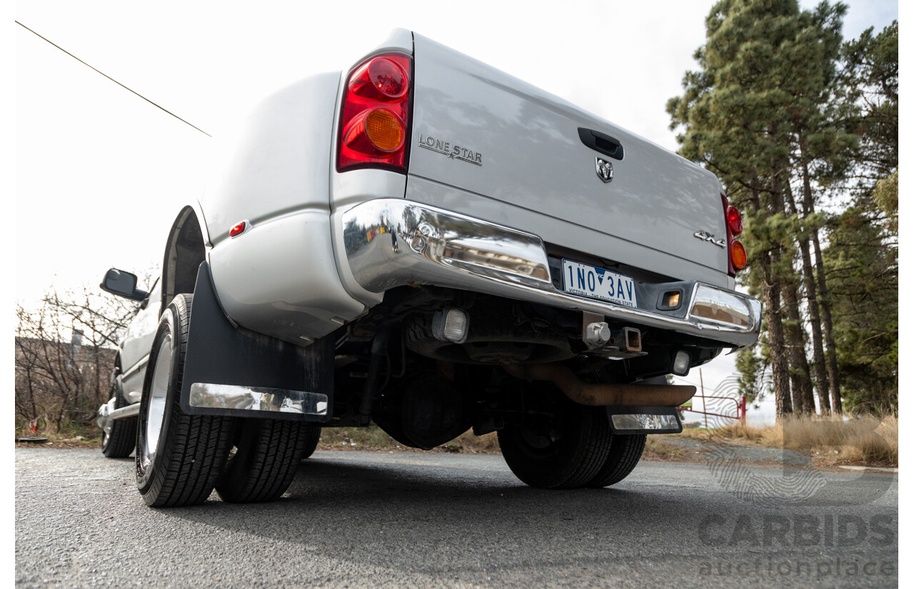 06/2007 Dodge Ram 3500 HD (4x4) Gen 2 Dually Lone Star Edition 4d Quad Cab Silver Turbo Diesel Cummins 6.7L - 06/2011 Import