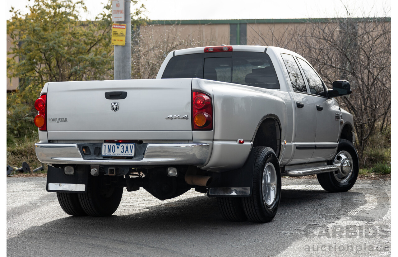 06/2007 Dodge Ram 3500 HD (4x4) Gen 2 Dually Lone Star Edition 4d Quad Cab Silver Turbo Diesel Cummins 6.7L - 06/2011 Import