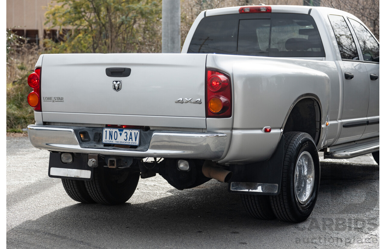 06/2007 Dodge Ram 3500 HD (4x4) Gen 2 Dually Lone Star Edition 4d Quad Cab Silver Turbo Diesel Cummins 6.7L - 06/2011 Import