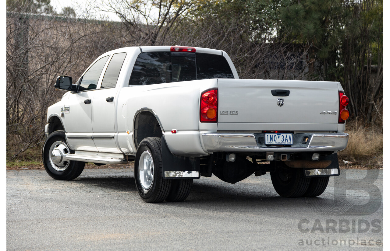 06/2007 Dodge Ram 3500 HD (4x4) Gen 2 Dually Lone Star Edition 4d Quad Cab Silver Turbo Diesel Cummins 6.7L - 06/2011 Import