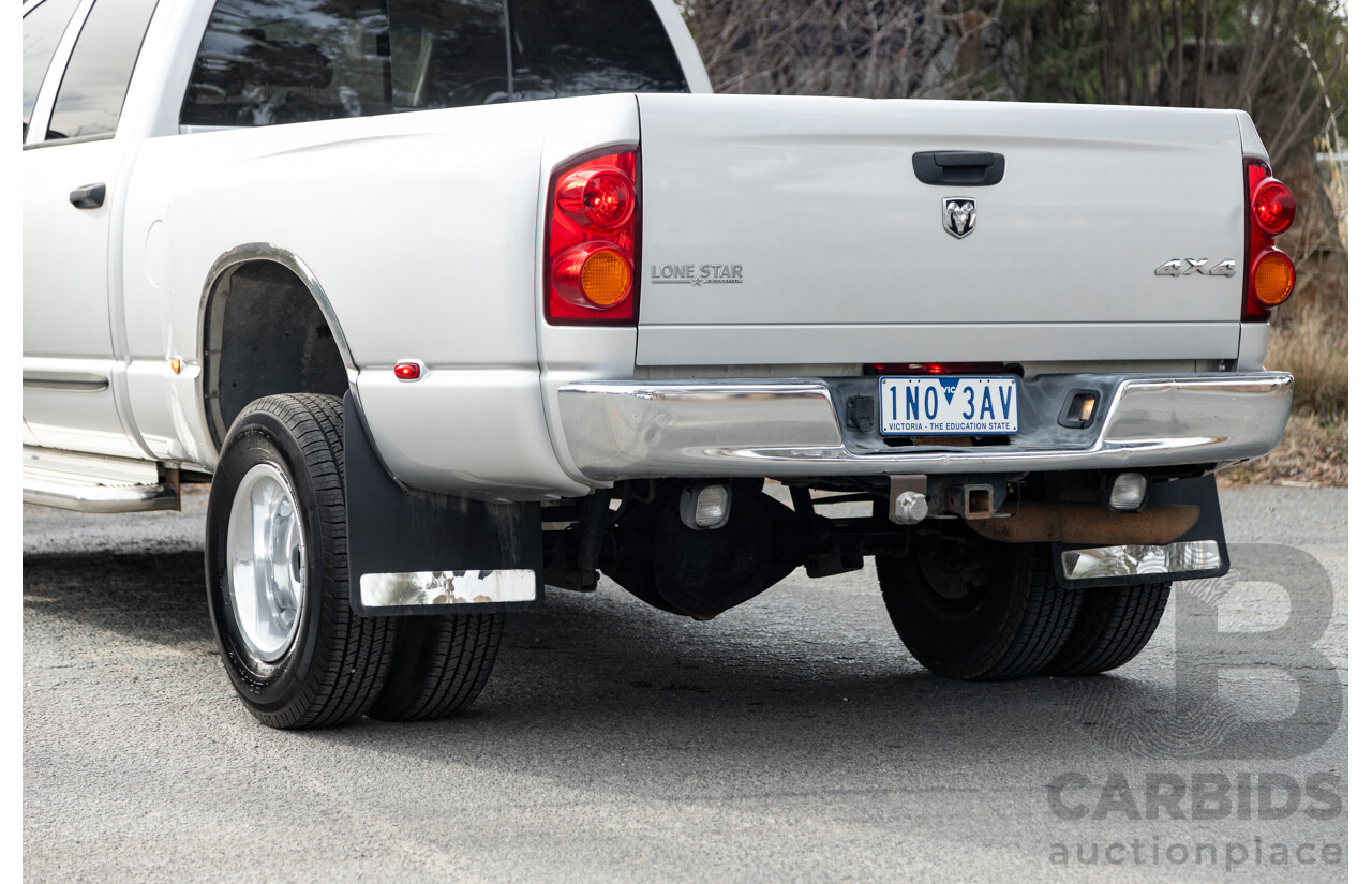 06/2007 Dodge Ram 3500 HD (4x4) Gen 2 Dually Lone Star Edition 4d Quad Cab Silver Turbo Diesel Cummins 6.7L - 06/2011 Import