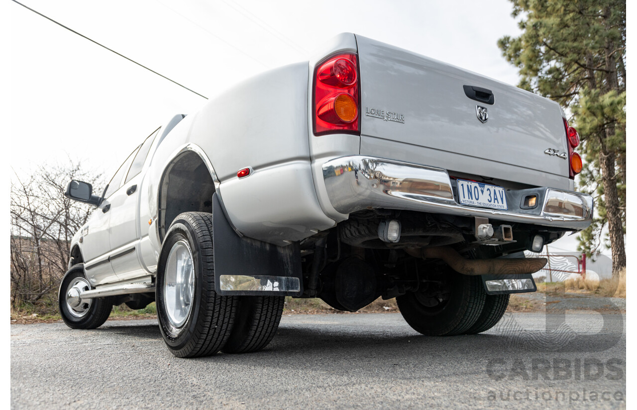 06/2007 Dodge Ram 3500 HD (4x4) Gen 2 Dually Lone Star Edition 4d Quad Cab Silver Turbo Diesel Cummins 6.7L - 06/2011 Import