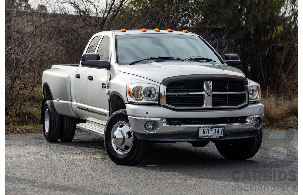 06/2007 Dodge Ram 3500 HD (4x4) Gen 2 Dually Lone Star Edition 4d Quad Cab Silver Turbo Diesel Cummins 6.7L - 06/2011 Import