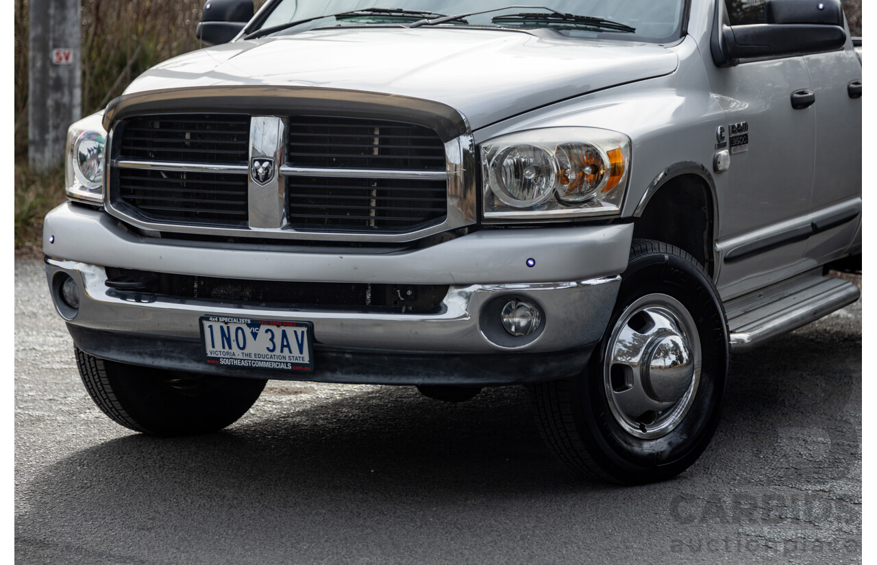 06/2007 Dodge Ram 3500 HD (4x4) Gen 2 Dually Lone Star Edition 4d Quad Cab Silver Turbo Diesel Cummins 6.7L - 06/2011 Import