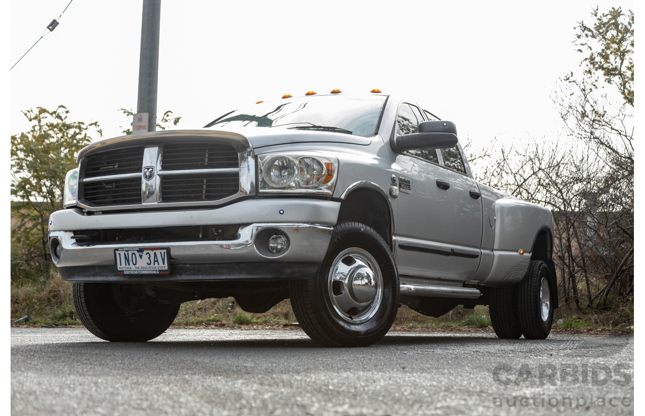 06/2007 Dodge Ram 3500 HD (4x4) Gen 2 Dually Lone Star Edition 4d Quad Cab Silver Turbo Diesel Cummins 6.7L - 06/2011 Import