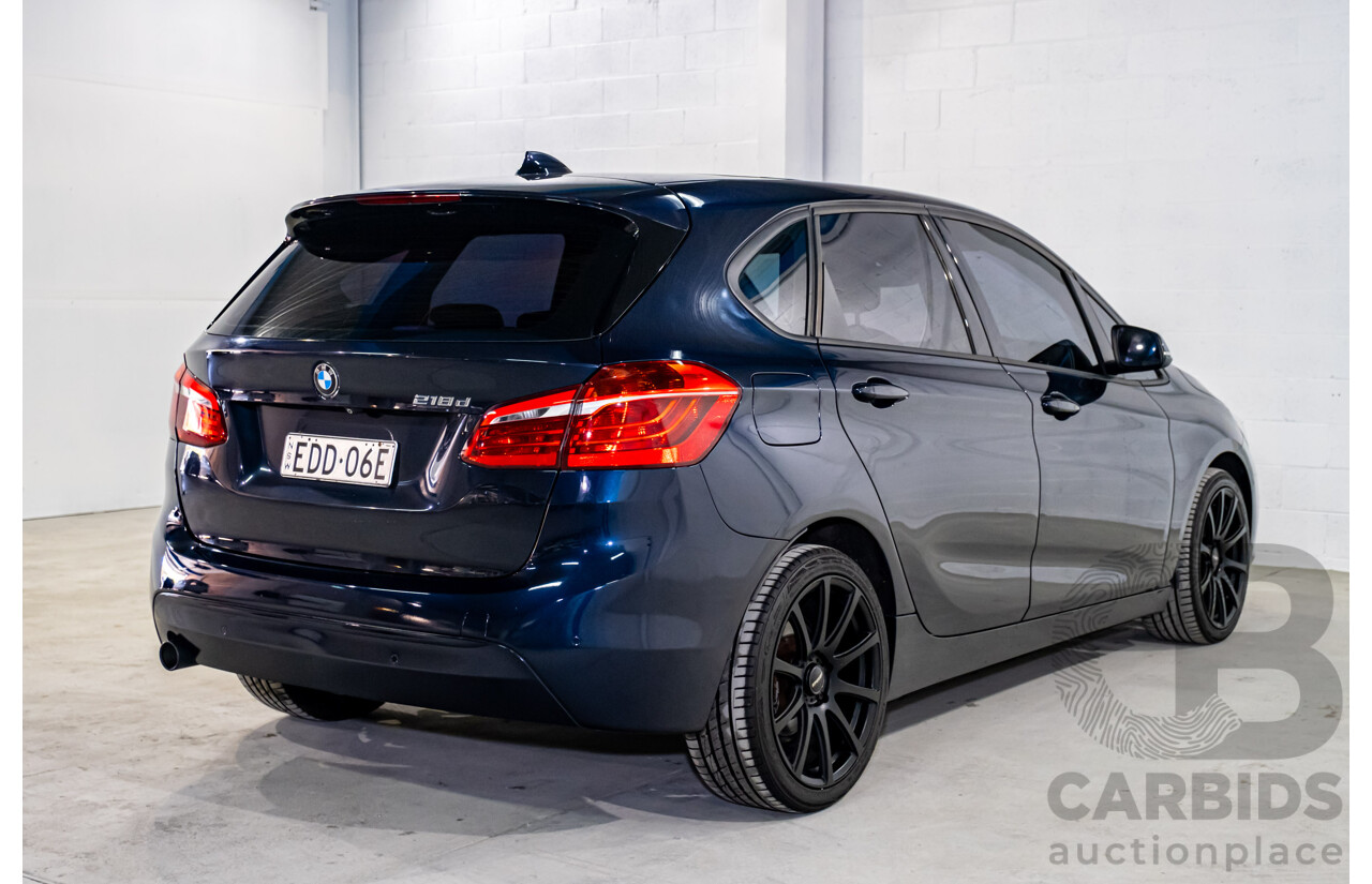 3/2015 BMW 218d Active Tourer Luxury Line F45 4d Wagon Imperial Blue Brilliant Metallic Turbo Diesel 2.0L