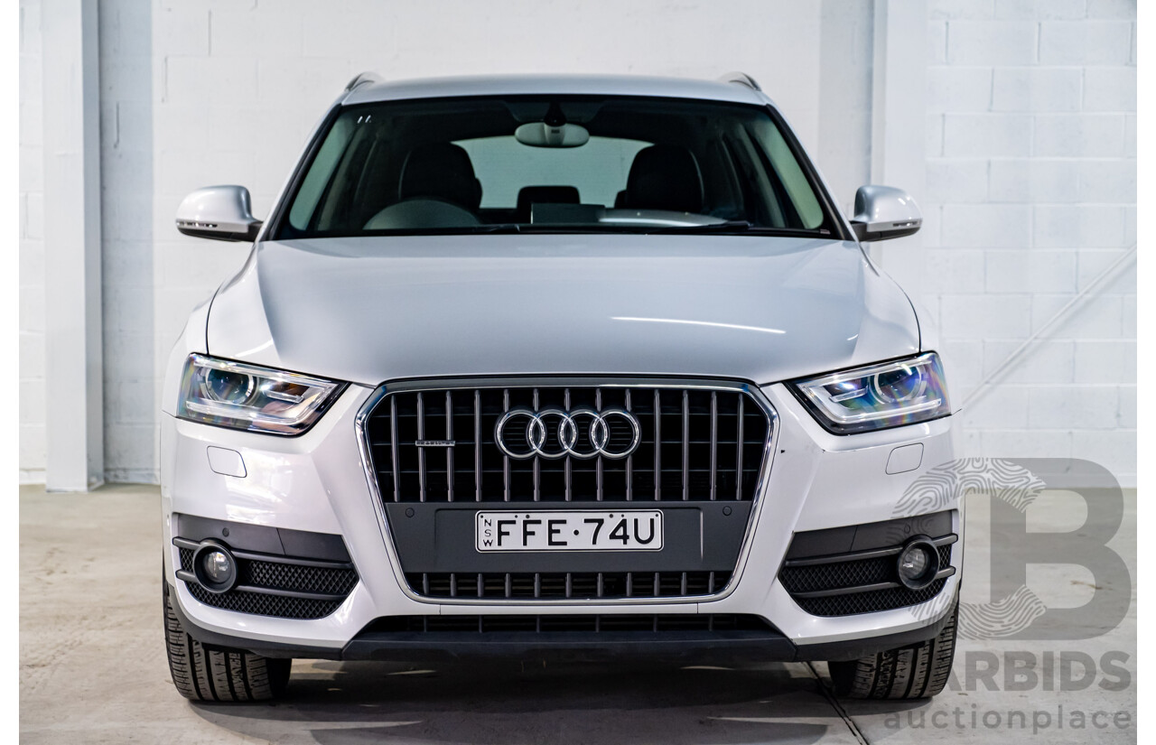 2/2013 Audi Q3 2.0 TFSI Quattro (AWD) 8U 4d Wagon Ice Silver Metallic Turbo 2.0L