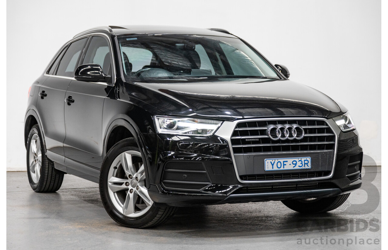 11/2016 Audi Q3 2.0 TFSI Sport Quattro (AWD) 8U MY17 4d Wagon Mythos Black Metallic Turbo 2.0L